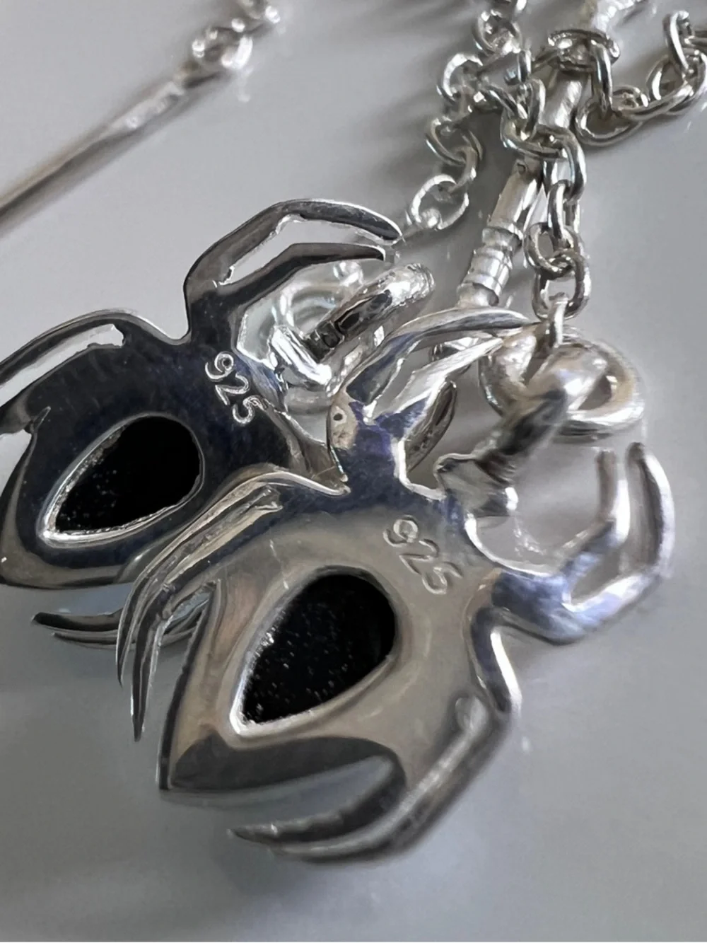 Krush Kandy Sterling Silver 925 Onyx Halloween theme Earrings and Pendant charm - Picture 10 of 11